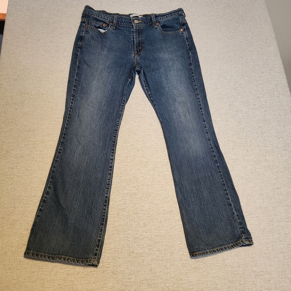Levi's 515 Boot Cut Jeans Womens 14M Blue Medium Wash Mid Rise Stretch Denim